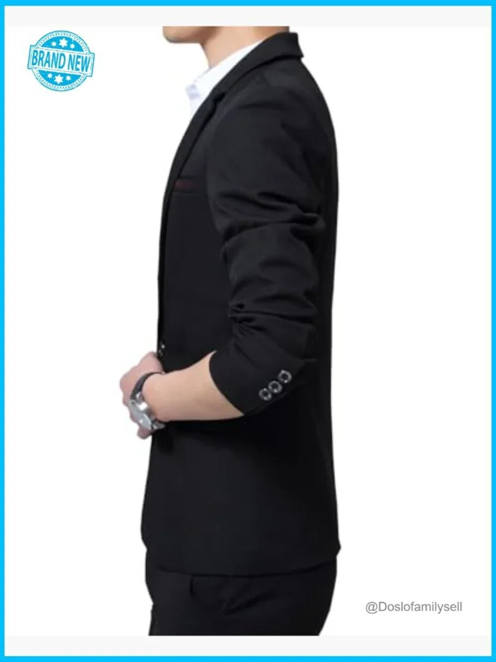 Slim Fit Blazer Jacket Modern Casual Lightweight Polyester Blend One Button